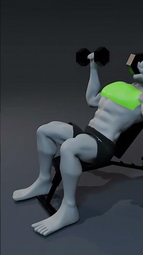🔥 Incline Dumbbell Chest Press – Correct Form