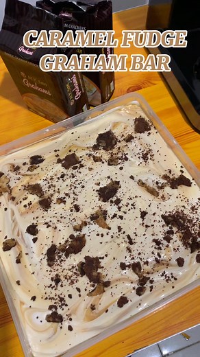 26K views · 294 reactions | Recipe for Caramel Fudge Graham Bar 﫶❤️ Pwede nyo ibenta ng 25-30 pesos depende sa presyo ng ingredients nyo jan sa lugar nyo 﫶 #fypchallenge #fbreels2025ツ #grahambarbusiness | Mommy Fhemie | Facebook