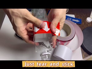 Pipe Flow Markers Label Stickers with Arrows 20 Packs 1-3/5 x 8 Inch Self-Stick Pipe Identification Marking Labels, Hot Water Left-Pointing Arrow