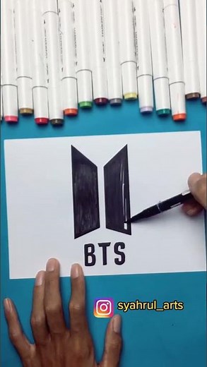 Drawing BTS Logo