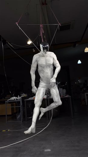 Clone on Instagram: "Protoclone, the world’s first bipedal, musculoskeletal android. The Protoclone is a faceless, anatomically accurate, synthetic human with over 200 degrees of freedom, over 1,000 Myofibers, and 500 sensors."