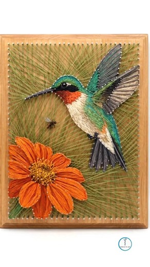 DIY Thread Art | String Art Tutorial #shorts #threadart #stringart #art