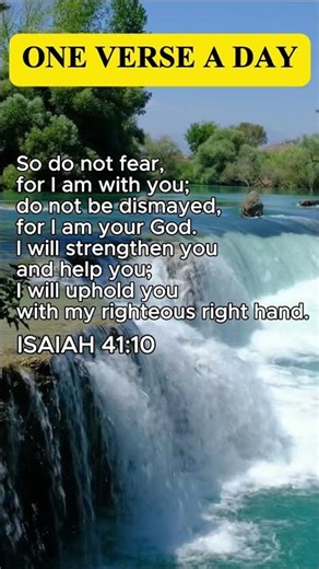 ISAIAH 41:10 | Waterfall Scripture #peace, #peacefulwaves, #bibleverse