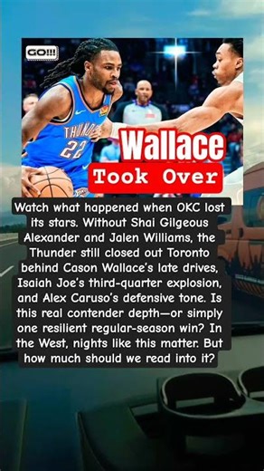 Thunder Win Without Stars #okcthunder #casonwallace