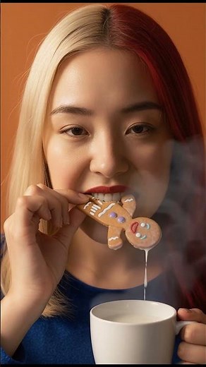 ASMR Crunchy Gingerbread Man Cookie 🍪 #asmr