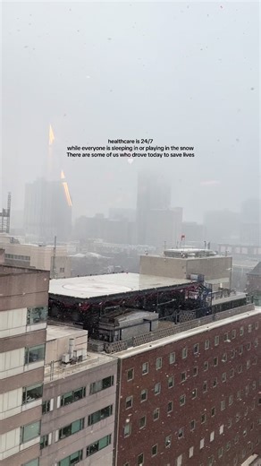 Nurses Working Hard on a Snowy Day