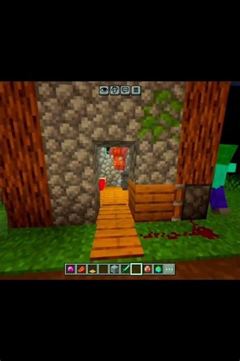 🧟 Zombie Opens My Door?! Minecraft Safe Auto Door 😱 #explore