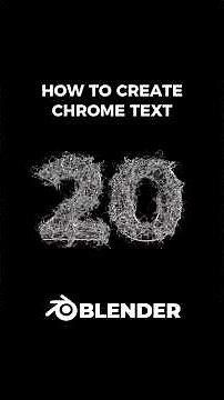 Chrome text in Blender💿#3d #blender3d #b3d #Blender #tutorials #tutorial3d #blenderrender #chrome