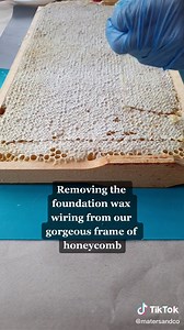 Slicing Honeycomb Frame Wire Removal