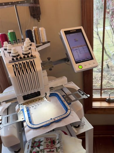 spent half my day trying to fix the tension on 2 of my machines 🙄 ugh no fun but fixed now 🤣 #smallbusiness #embroiderytutorials #tensiontestembroidery #supportsmallbusiness