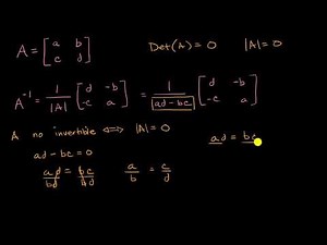 Invertible and Noninvertible Matrices | Khan Academy