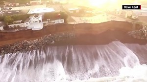 See drone video that shows the coastal cliff collapse in Pacifica, California, after heavy rains, and meet residents who have been forced to evacuate their homes. http://cnn.it/1OOb3Wb Latest updates: http://cnn.it/1SikWO4 | CNN