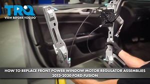 How to Replace Front Power Window Motor  Regulator Assemblies 2013-2020 Ford Fusion