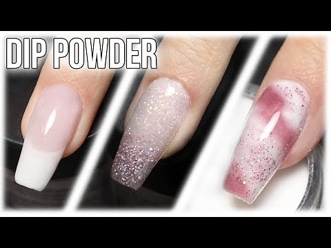 💅 3 DIP POWDER Nail Designs 💗 French, Ombre & Marble