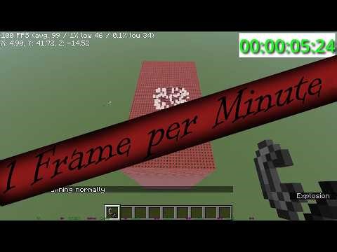 Comparing Optifine vs Performance mod : Exploding 131072 TNT