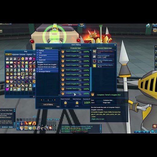 HOW TO GET COMPLETE TAMER'S GOOGLES DMO WITH GREAT STAT - DIGIMON MASTERS ONLINE
