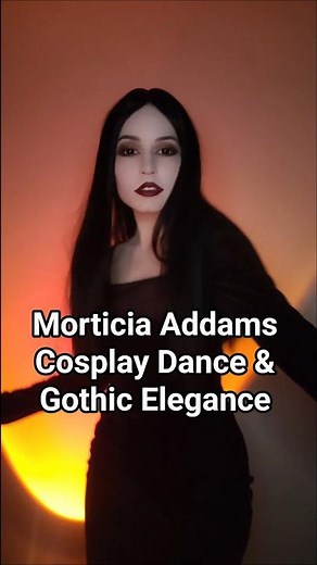 Morticia Addams Cosplay Dance | Gothic Elegance 🖤🌹
