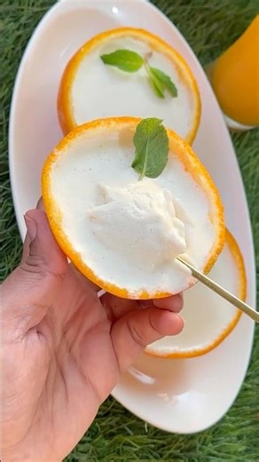 No Machine Orange Ice Cream| full Recipe uploaded my YouTube channel #shortsvideo #shorts