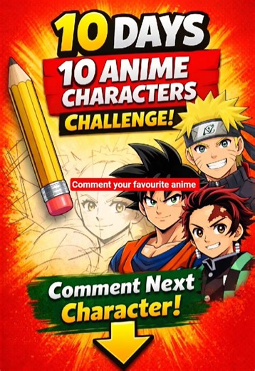 10 day 10 anime drawing challenge 🎨