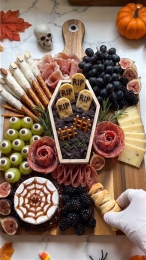 haunted graveyard halloween charcuterie scarecuter