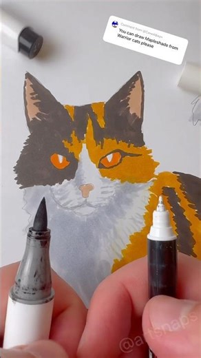 Mapleshade from Warrior Cats! #art #markers #drawing #warriorcats #mapleshade #shortsart #shorts