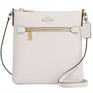 Coach NWT Chalk Crossgrain Leather Mini Rowan File Crossbody