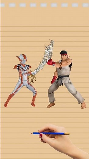 Ultraman Tiga and Ultraman Grigio vs. Street Fighter. #ultraman #ウルトラマン #奥特曼