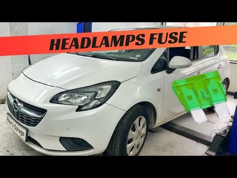 Opel Corsa E Headlamp High Beam fuse relay location replacement