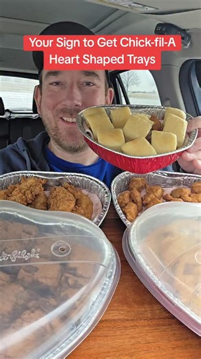 Snackolator on Instagram: "This is your sign to get Chick-fil-A Heart Shaped Trays for your loved ones (or yourself) starting today! ❤️ There are FIVE trays available this year - Chick-n-Minis for breakfast and then 30ct nuggets, 10ct strips, 6 cookies, or 12 brownie halves. Which tray would you get from Chick-fil-A? #chickfila #fastfood #mukbang #eating #valentinesday"