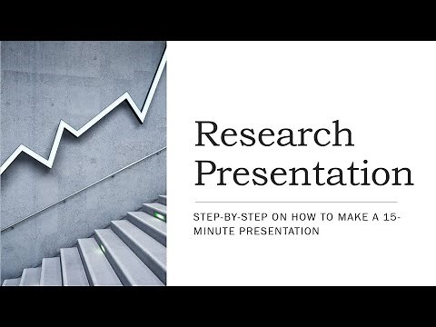 How to make a 15-minute research presentation