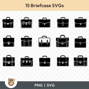 Briefcase SVG Bundle, Briefcase Clipart, 15 Briefcase Cut Files for Cricut, PNG and SVG, Vector Image Cut Files, Printable - Etsy