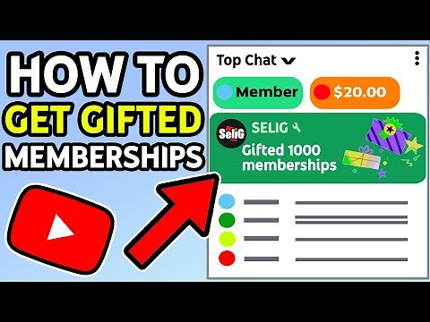 💵HOW TO get GIFTED MEMBERSHIPS on YOUTUBE💵⭐IN 2023⭐