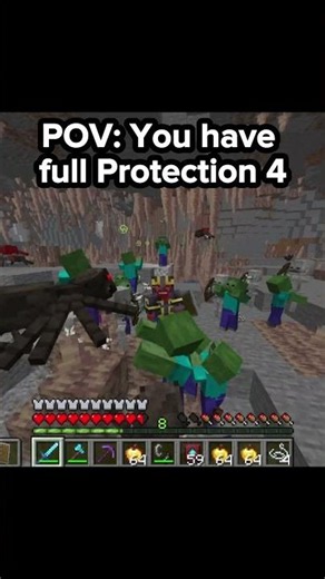 POV: You have full PROTECTION 4 in Minecraft 🥀🥀
