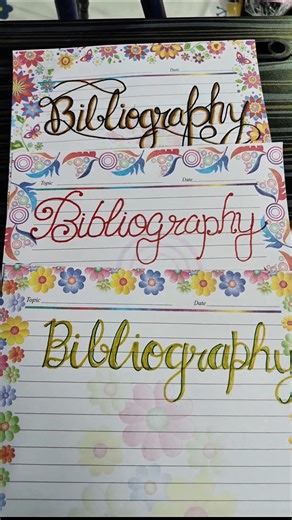 3 Bibliography Font style @YoursBFF