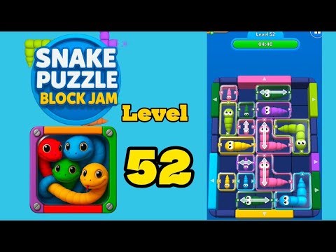 Snake puzzle block jam level 52 solution walkthrough