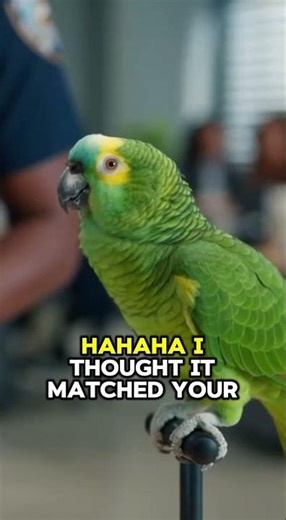 This parrot knows how to embarrass a cop #roasted #parrot #shorts