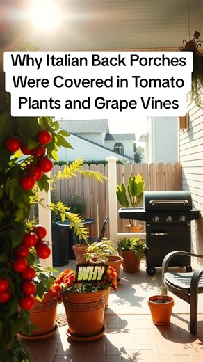 Italian Back Porches: Tomato Plants and Grape Vines