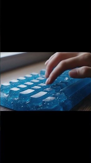 スライムのキーボードをタイピング Typing on a Slime Keyboard #aiasmr #keyboardasmr #asmr #slime #typing #shorts