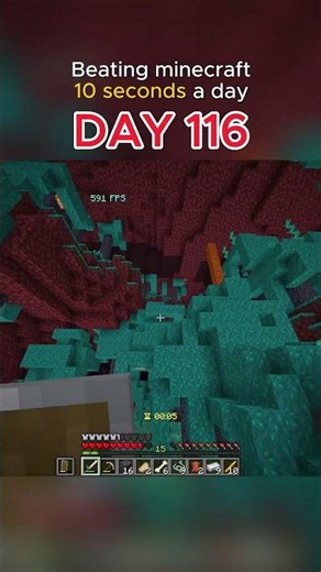 Beating Minecraft 10 Seconds a Day (Day 116) ⏱️ #minecraft