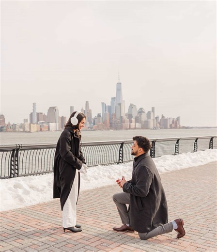 Winter Skyline Engagement Proposal