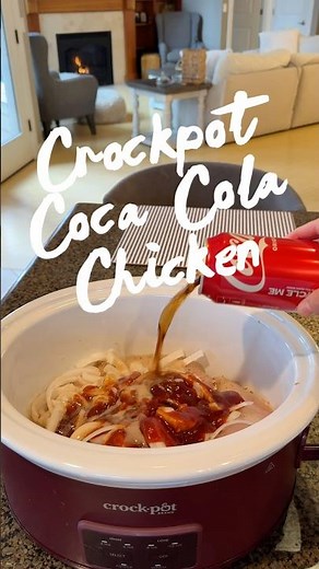 🥤Coca Cola Chicken (makes the BEST sandwiches🥪) #crockpot #cocacola