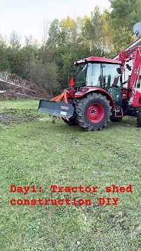 Day1: Tractor shed Construction DIY #diy # tractor #homestead #farming #construction