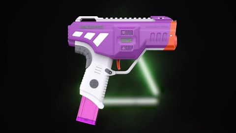 Dart Zone Max Venom Pro UV Half-Length Full-Auto Pro Motorized Blaster - Shoots Up to 7 Darts per Second - 14