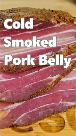 Cold smoked pork belly
