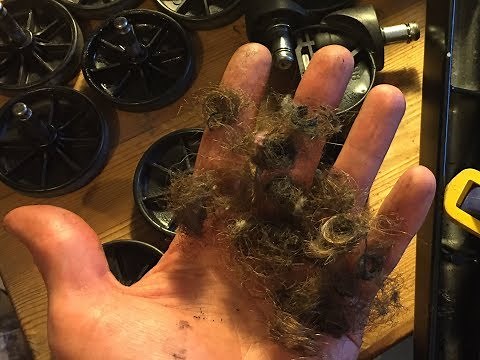 How to dismantle and clean office chair caster wheels