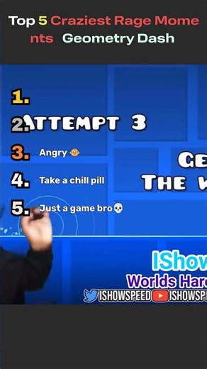 Top 5 Craziest Rage moments Geometry Dash