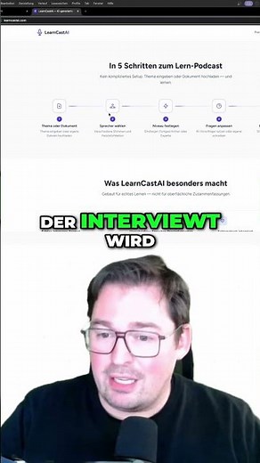 Einfache KI Podcast Erstellung mit LearnCastAI - Dein Lerninhalt wird zum Podcast!