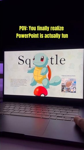 POV you finally realize PowerPoint is actually fun #short #powerpoint #presentation #pokemon
