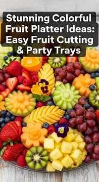 Stunning Colorful Fruit Platter Ideas: Easy Fruit Cutting & Party Trays