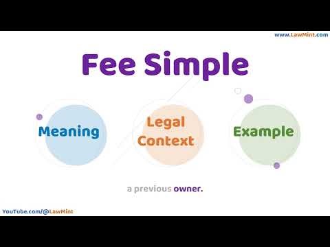 Fee Simple Meaning Legal Context & Example Legal Terms Simplified @LawMint